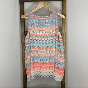 St Tropaz Colorful Patterned Sleeveless Top XL